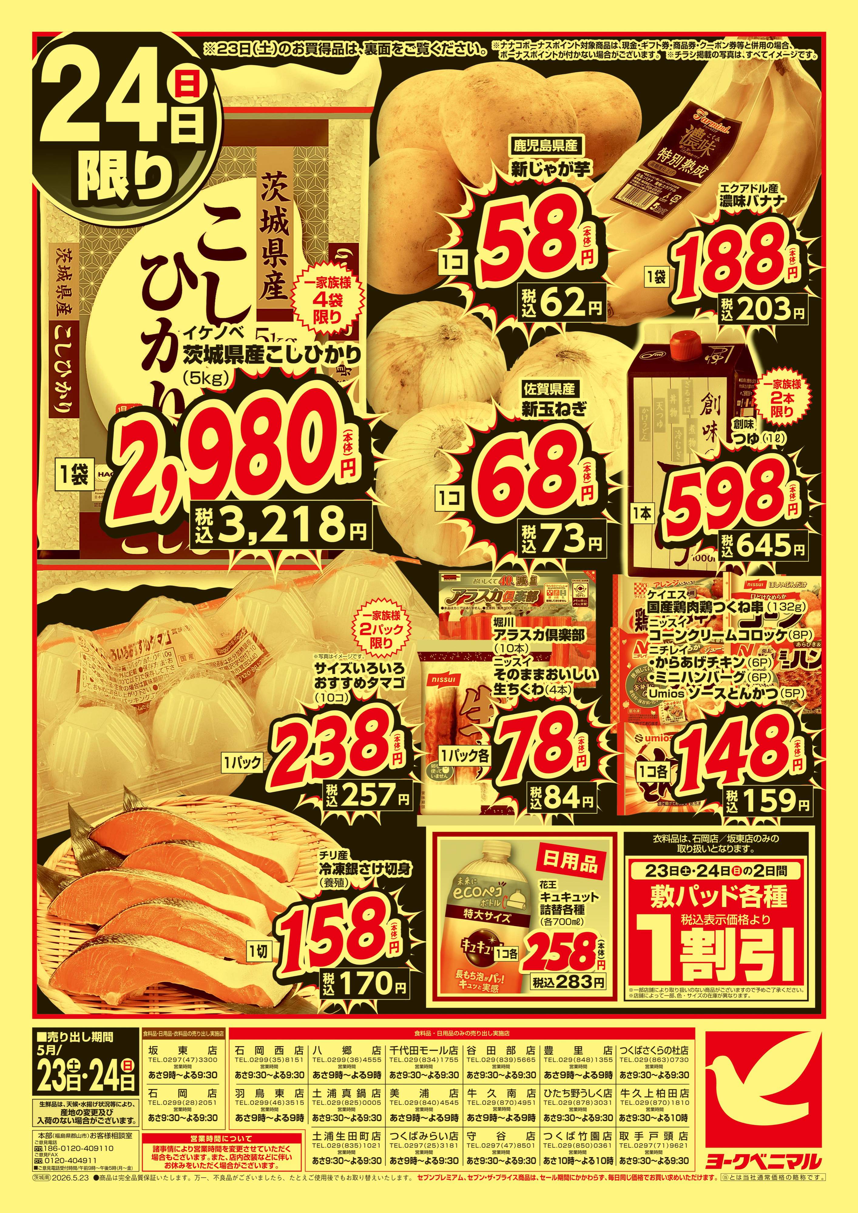 ひたち野うしく店 | 最新チラシ | ヨークベニマル